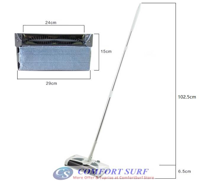 Rechargeable 2-in-1 Cordless Electric Sweeper and Mop Function Auto Sweep Cleaner