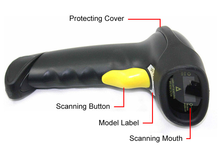 2 in 1 ALANDA CT007S Wireless + Wired USB Laser Barcode Scanner High Speed Scan