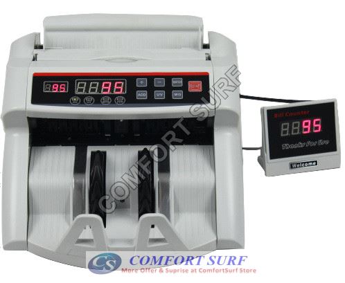 Latest Money Bill Cash Notes Counter Machine Bank With UV (Ultraviolet) + MG (Magnetic) While Counting - Malaysia 3pin Plug