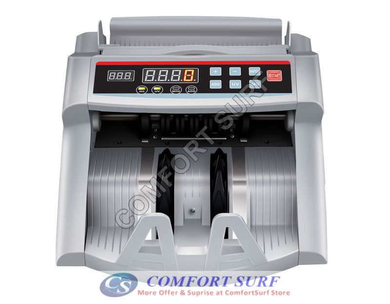 Latest Money Bill Cash Notes Counter Machine Bank With UV (Ultraviolet) + MG (Magnetic) While Counting - Malaysia 3pin Plug
