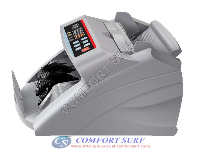 Latest Money Bill Cash Notes Counter Machine Bank With UV (Ultraviolet) + MG (Magnetic) While Counting - Malaysia 3pin Plug