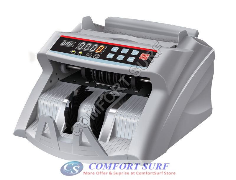 Latest Money Bill Cash Notes Counter Machine Bank With UV (Ultraviolet) + MG (Magnetic) While Counting - Malaysia 3pin Plug