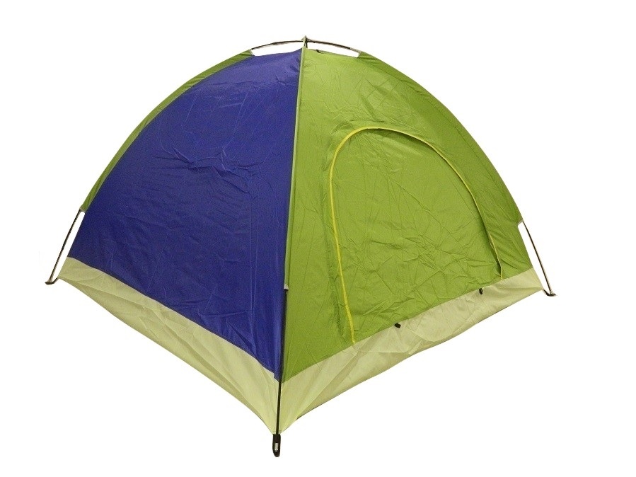 New Outdoor Single Layer Single Door + Back Window Waterproof Camping Tent 3/4 Persons + Free Carry Bag