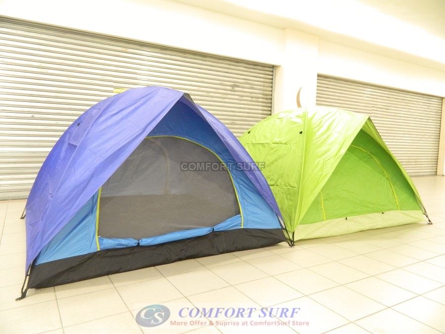 New Outdoor Double Layer Double Door Waterproof Camping Tent 3/4 Persons + Free Carry Bag
