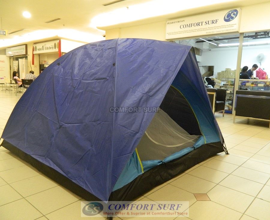New Outdoor Double Layer Double Door Waterproof Camping Tent 3/4 Persons + Free Carry Bag