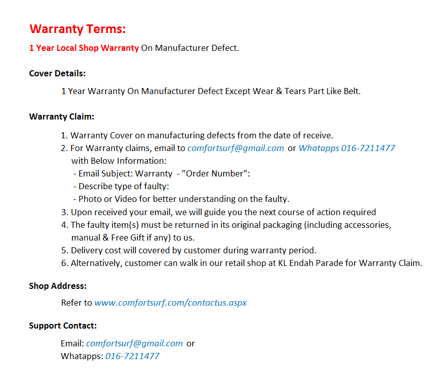 Warranty
