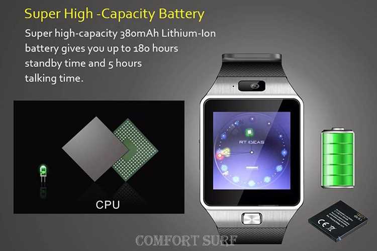 DZ09 Real TouchScreen Smart Watch Mobile Phone (Support Sim Card + Expandable Memory + 2M Camera + Bluetooth) 1.56 inch Smart watch For ANDROID iPhone