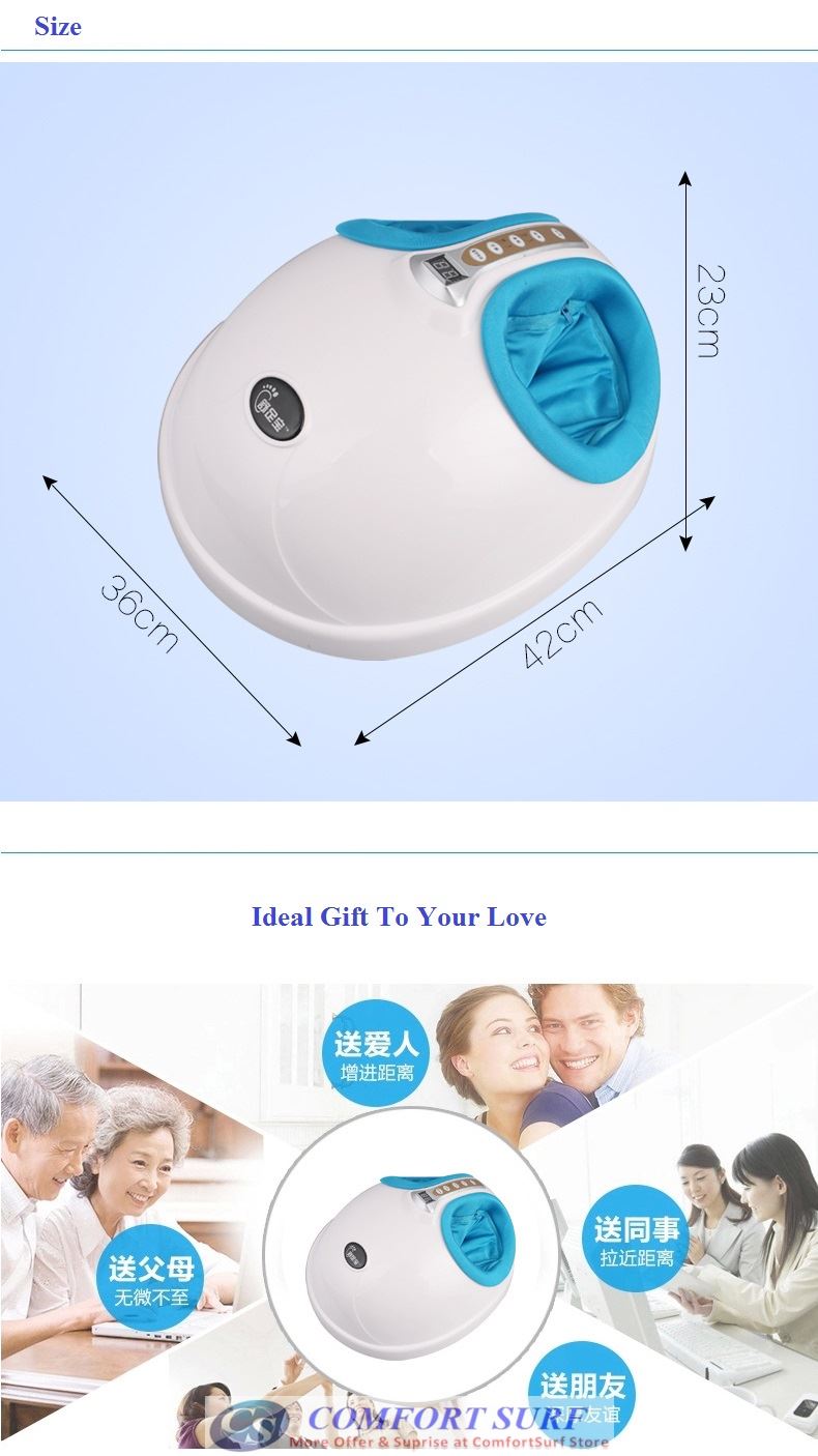 2016 Multifunctional Foot Massager Rolling Kneading Air Pressure Shiatsu Heating Heat Therapy