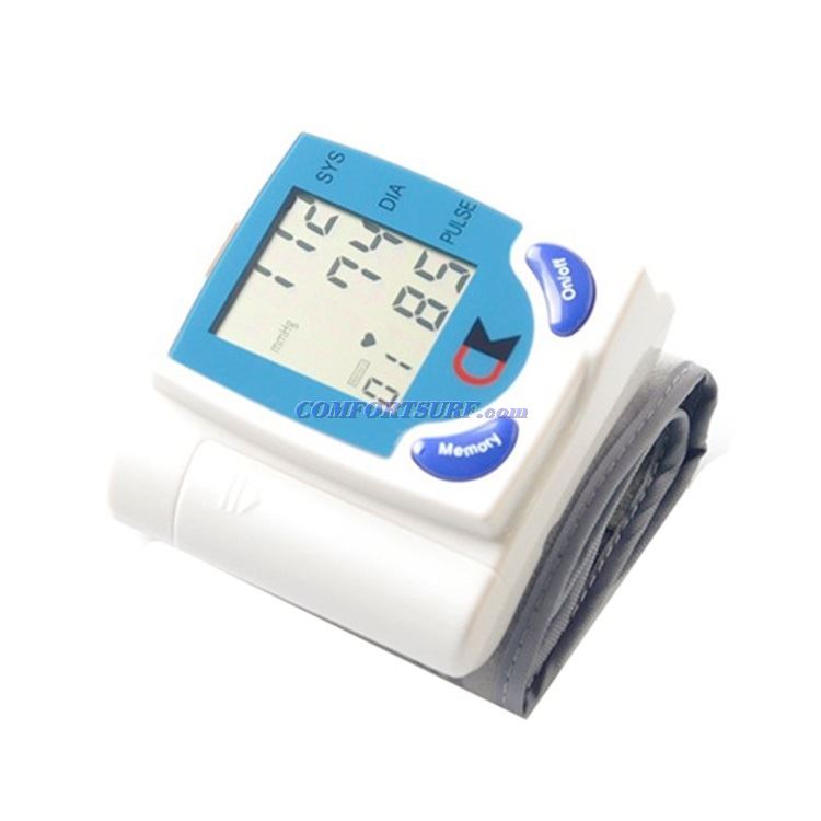 Digital Wrist Blood Pressure LCD Monitor & Heart Beat Meter