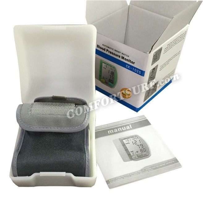 HC005 CK-102S Digital Wrist Blood Pressure LCD Monitor & Heart Beat Meter