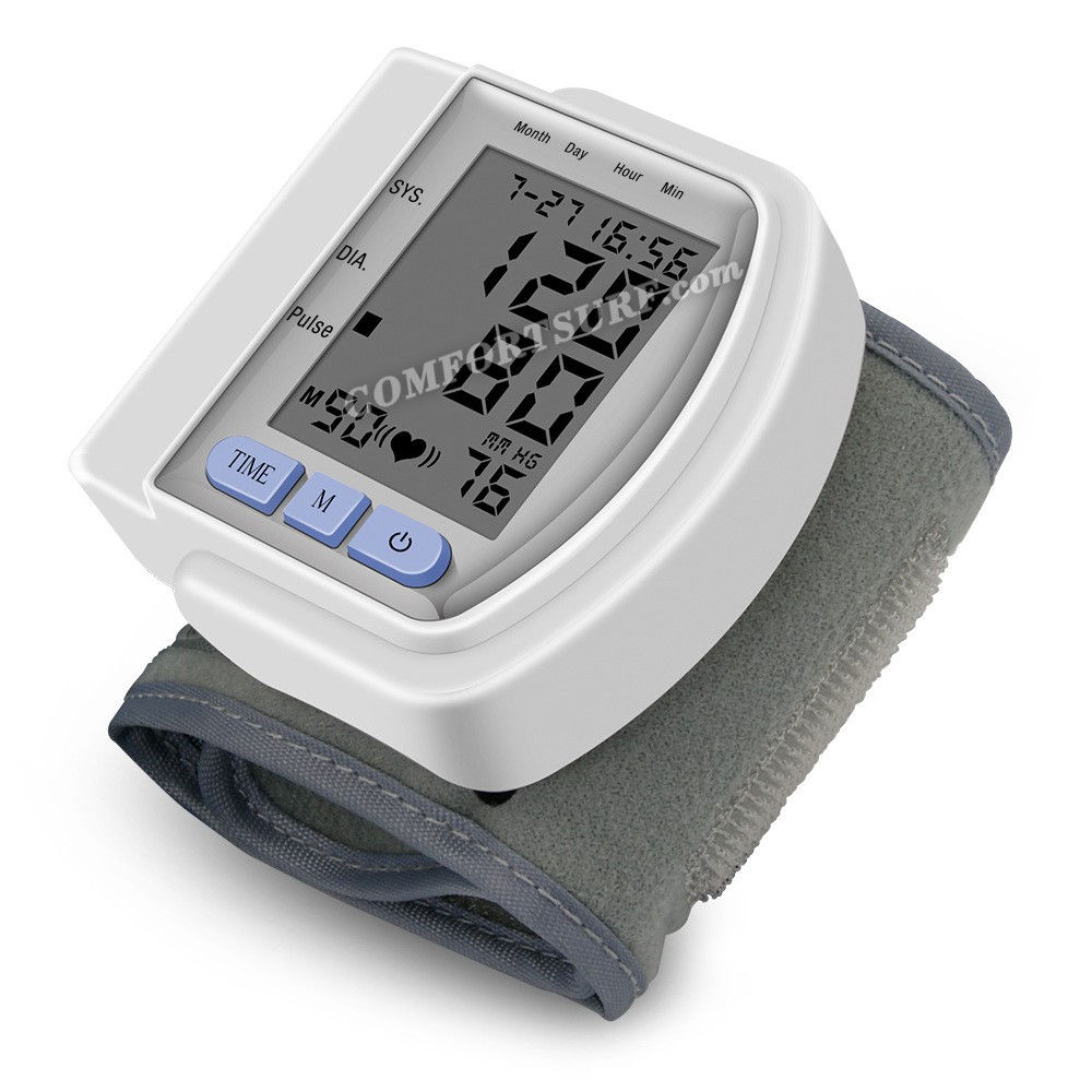 HC005 CK-102S Digital Wrist Blood Pressure LCD Monitor & Heart Beat Meter