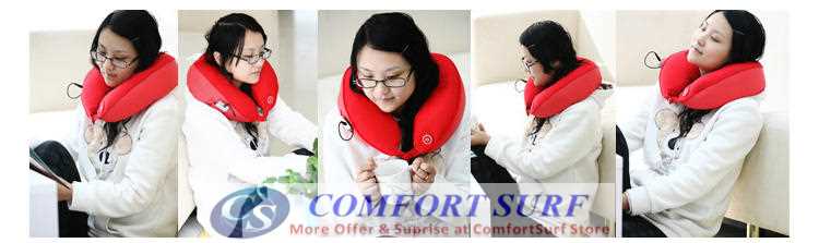 Total Pillow Massage with / without Music MP3 Speaker U Neck Rest Travel