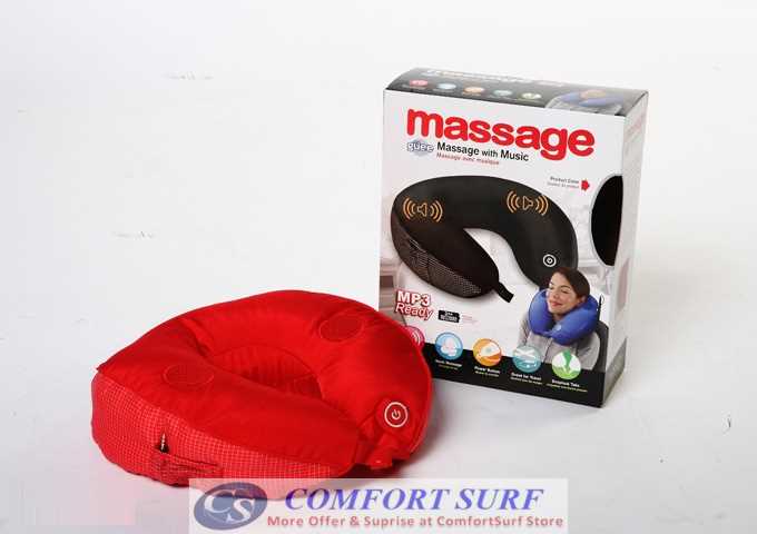 Total Pillow Massage with / without Music MP3 Speaker U Neck Rest Travel