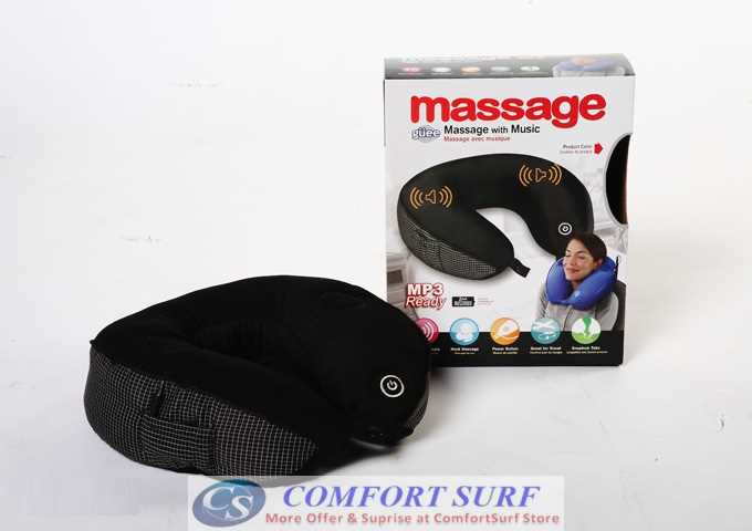 Total Pillow Massage with / without Music MP3 Speaker U Neck Rest Travel
