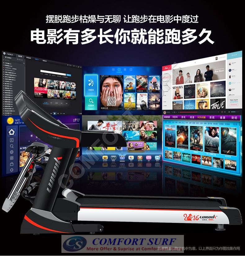 NEW 3.0HP AD818 Treadmill 7inch Color LCD Display / Electric Incline Decline Home Fitness Gym Running Walking Equipment NEW 3.0HP AD818 Treadmill 7inch Color LCD Display / Electric Incline Decline Home Fitness Gym Running Walking Equipment