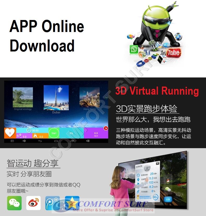 NEW 3.0HP AD818 Treadmill 7inch Color LCD Display / Electric Incline Decline Home Fitness Gym Running Walking Equipment NEW 3.0HP AD818 Treadmill 7inch Color LCD Display / Electric Incline Decline Home Fitness Gym Running Walking Equipment