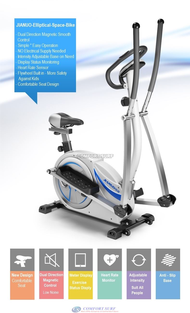 Multifunctional Magnectic Elliptical Cross Trainer Twister Cardio Exercise Bike Home Fitness Equipment Stepper Space Walk Body Workout