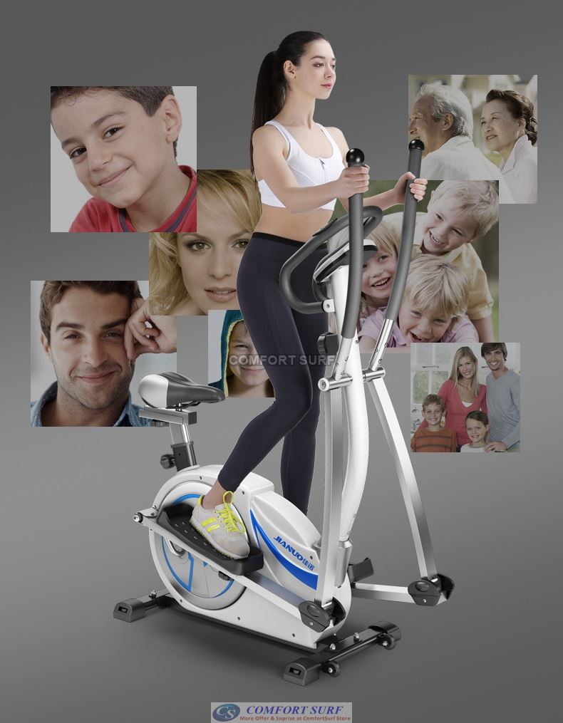 Multifunctional Magnectic Elliptical Cross Trainer Twister Cardio Exercise Bike Home Fitness Equipment Stepper Space Walk Body Workout