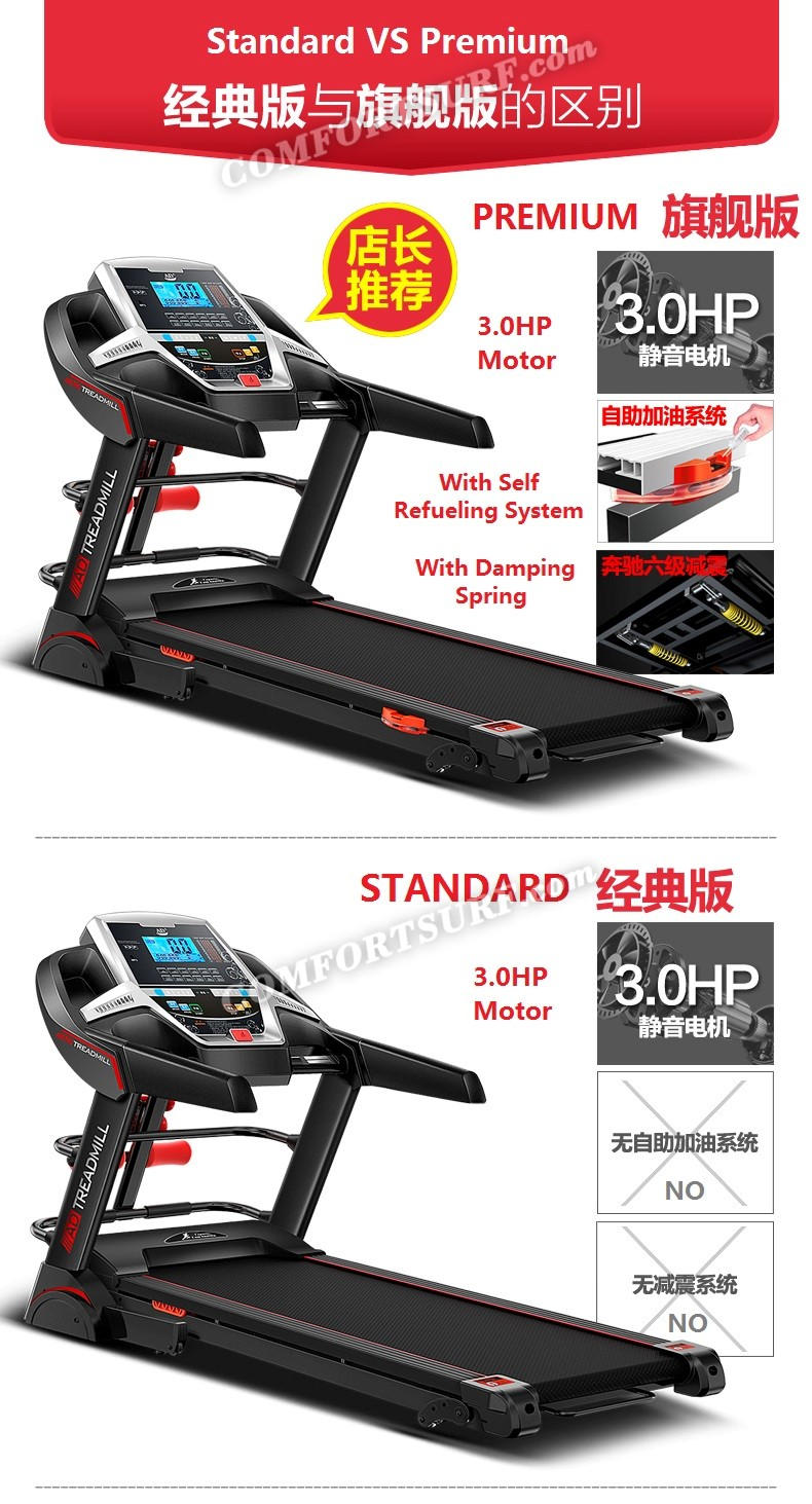 Genuine 3.0HP SuperHorse Multifunction Treadmill AD-A918 Home Fitness Gym Running Walking Equipment