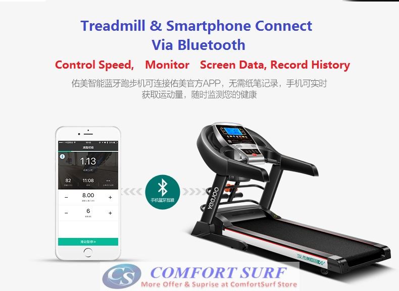 Genuine 3.0HP YeeJoo Single / Multifunction Treadmill AD-A900 Home Fitness Gym Running Walking Equipment