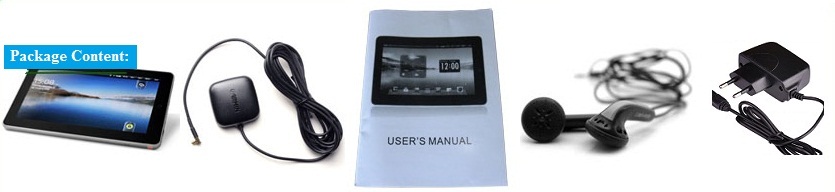 FlyTouch3 SuperPad II MID Tablet PC Package Content