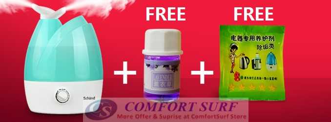 Schand Dual Head 3L Tank Capacity ultrasonic Air Humidifier Purifier Aromatic Therapy