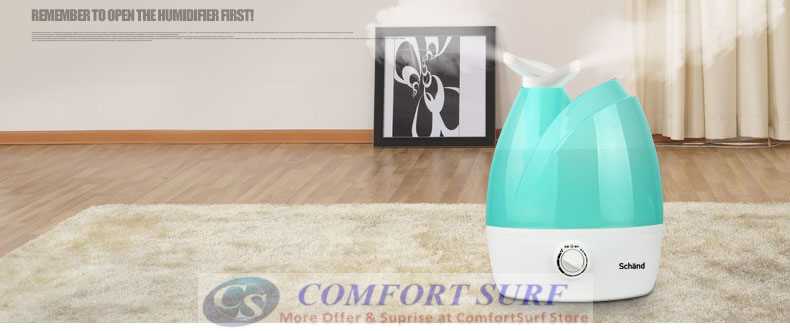 Schand Dual Head 3L Tank Capacity ultrasonic Air Humidifier Purifier Aromatic Therapy