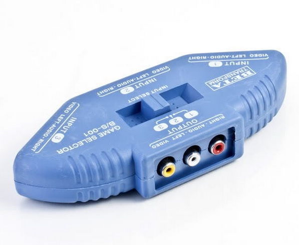 3 IN 1 Audio Video Av Selector Switcher Switch Box A/v Multi Input Output Console