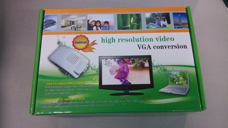 PC VGA to TV AV RCA Signal Adapter Converter Video Switch Box
