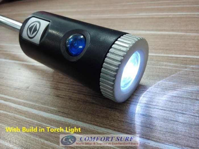 NEW Mini Korea Style 3 Layer Foldable One Click ONLY Automatic Open & Close Umbrella With Build in Torch Light Function.