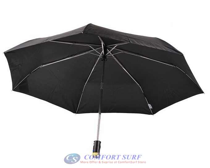 NEW Mini Korea Style 3 Layer Foldable One Click ONLY Automatic Open & Close Umbrella With Build in Torch Light Function.