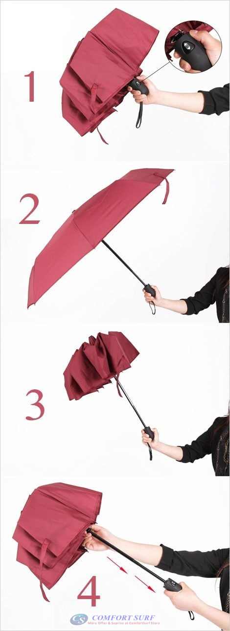 Mini Korea Style 3 Layer Foldable One Click ONLY Automatic Open & Close Umbrella