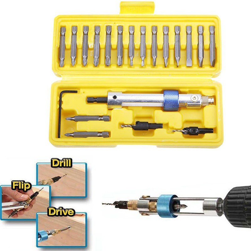 Anton Tools Kit of Half Time Drill High Speed 20 bits Drill Driver Screwdriver Head Tools
