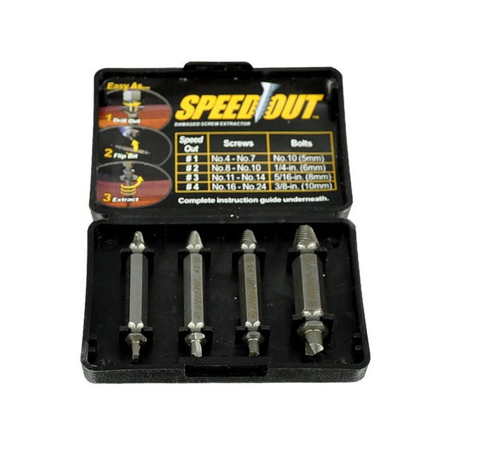 NEW HOT ASoTV Speed Out Damaged Screw Remover Extractor Tool 4 Pc SpeedOut