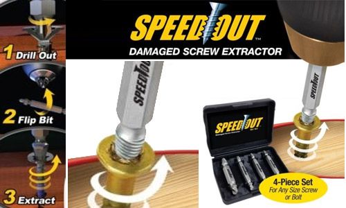 NEW HOT ASoTV Speed Out Damaged Screw Remover Extractor Tool 4 Pc SpeedOut