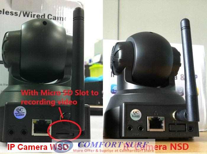 Bossan Wireless / Wired CCTV IP Camera, Pan tilt 335 IR Night Vision / MicroSD / Alarm Output - Remote Monitoring Via smartphone