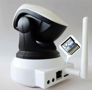 Latest P2P Wireless IP Camera wf IR Night Vision/MicroSD via Smartphone