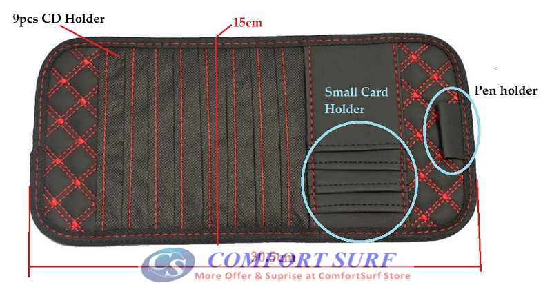 Car Sun Visor 9pcs CD Player Holder