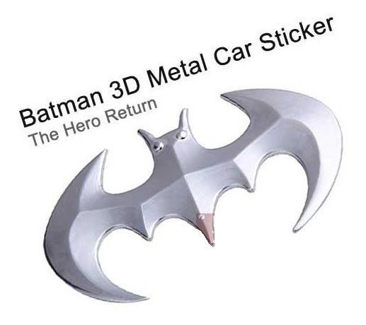 Car 3D Metal Batman Gold / Silver Sticker
