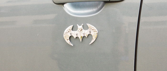 Car 3D Metal Batman Gold / Silver Sticker