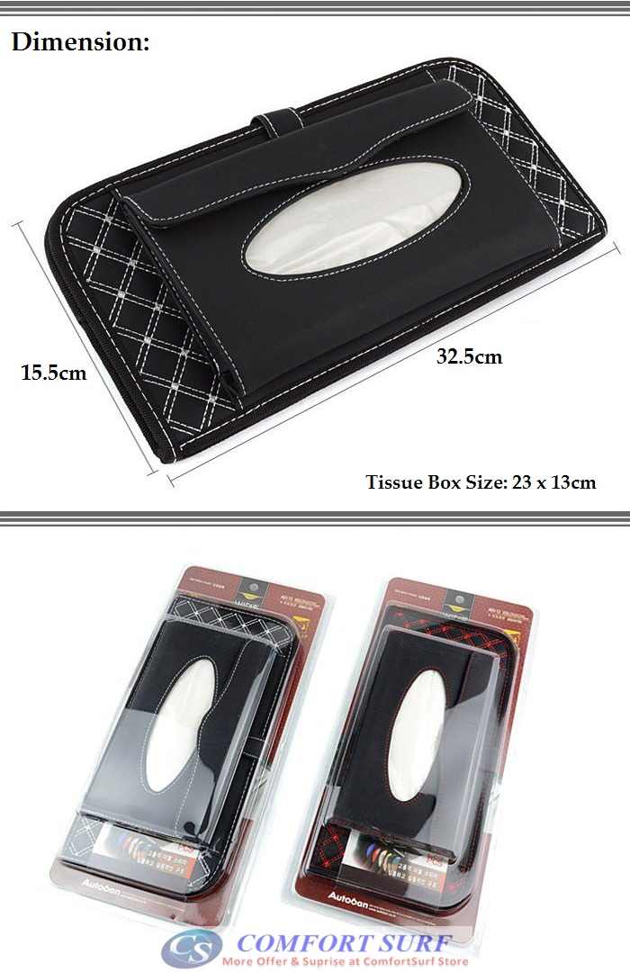 Fashion Red / White Wine Series Car Sun Visor CD / Tissue Box / Pater Holder for Car Vehicles