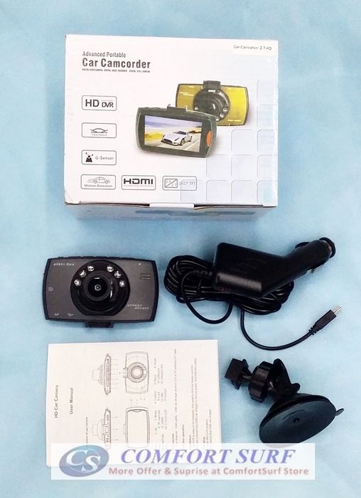 Car DVR Camera Dash Cam Video 2.7 LCD with Rear Cam Car Cam Recorder