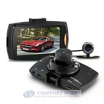 Car DVR Camera Dash Cam Video 2.8 LCD wf Reverse Cam Car Cam Recorder