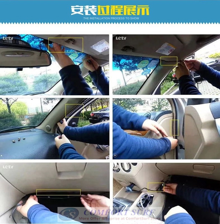 3.5 inch Blue Base Mirror Car Cam DVR Rear View Mirror Camera Video Recorder