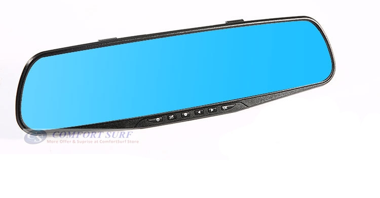 3.5 inch Blue Base Mirror Car Cam DVR Rear View Mirror Camera Video Recorder