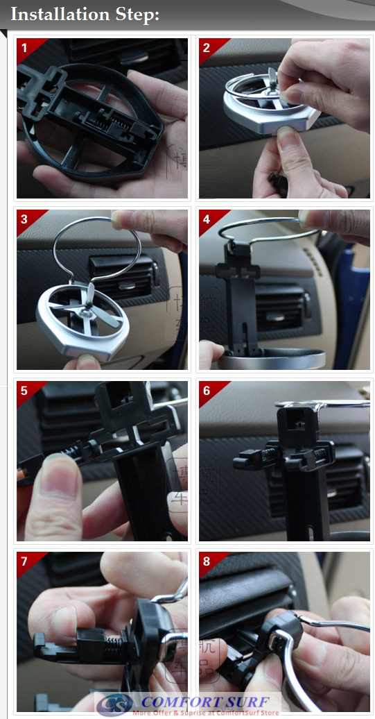 Car Foldable Cup Bottle Drink Holder Attached with Fan Cooler