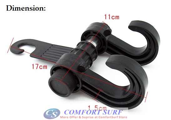 Car Hanger with Double Hooks Hold Grocery Bags & More