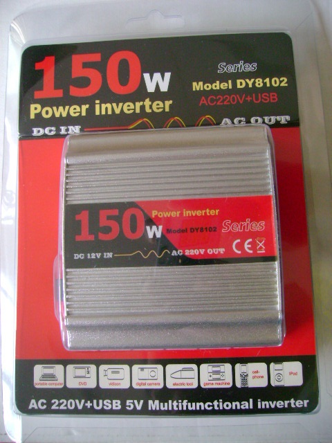 150W 12V DC To AC 220V + USB 5V Car Power Inverter