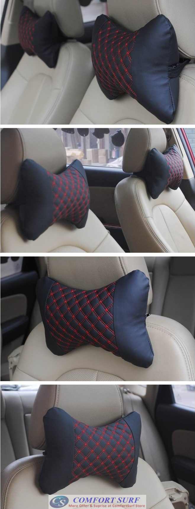 Car Seat Neck / Head Comfortable Support Pillow (One Pair)