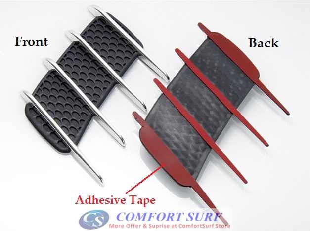 Car Simulation Vent / Decorative Shark Gill Car Side Vents (One Pair)